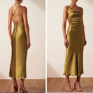 Shona Joy Giorga Satin Midi Dress